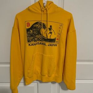 Kanagawa, Japan Yellow Hoodie - Medium